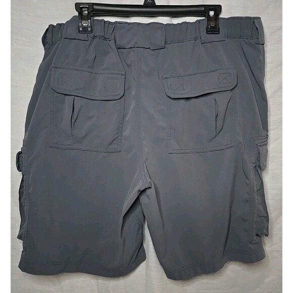 Duluth Trading Co Cargo Hiking Shorts, Sz XL, 100% Nylon Gray/Blue - Picture 4 of 8